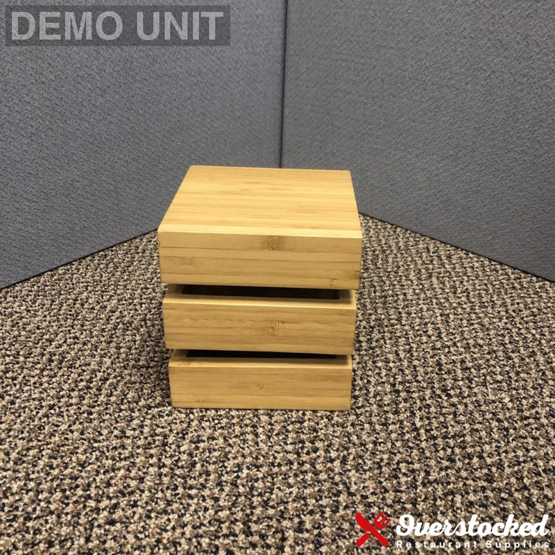 Cal-Mil Cube Risers 6X6X6 / Slotted Bamboo Display Pieces